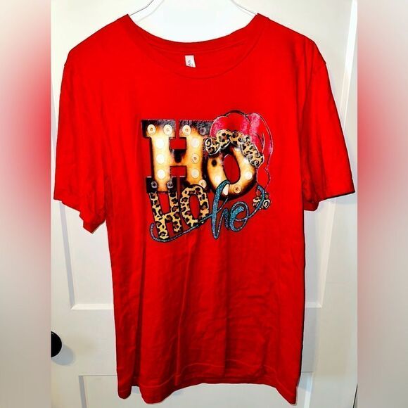 BELLA CANVAS CHRISTMAS HO HO HO T SHIRT - Picture 1 of 3